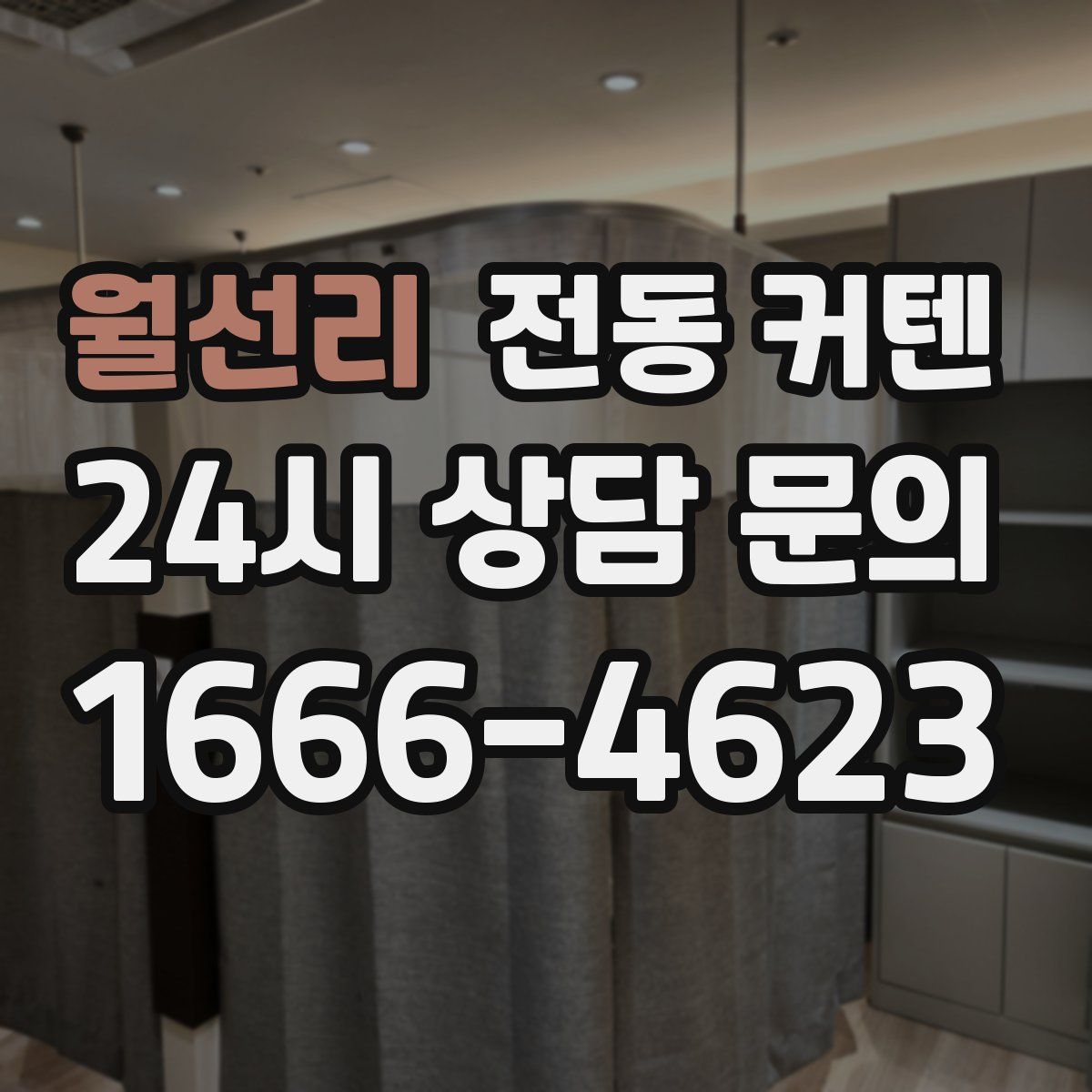 월선리 전동 커텐