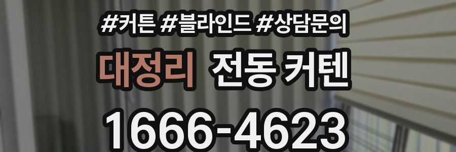 대정리 전동 커텐