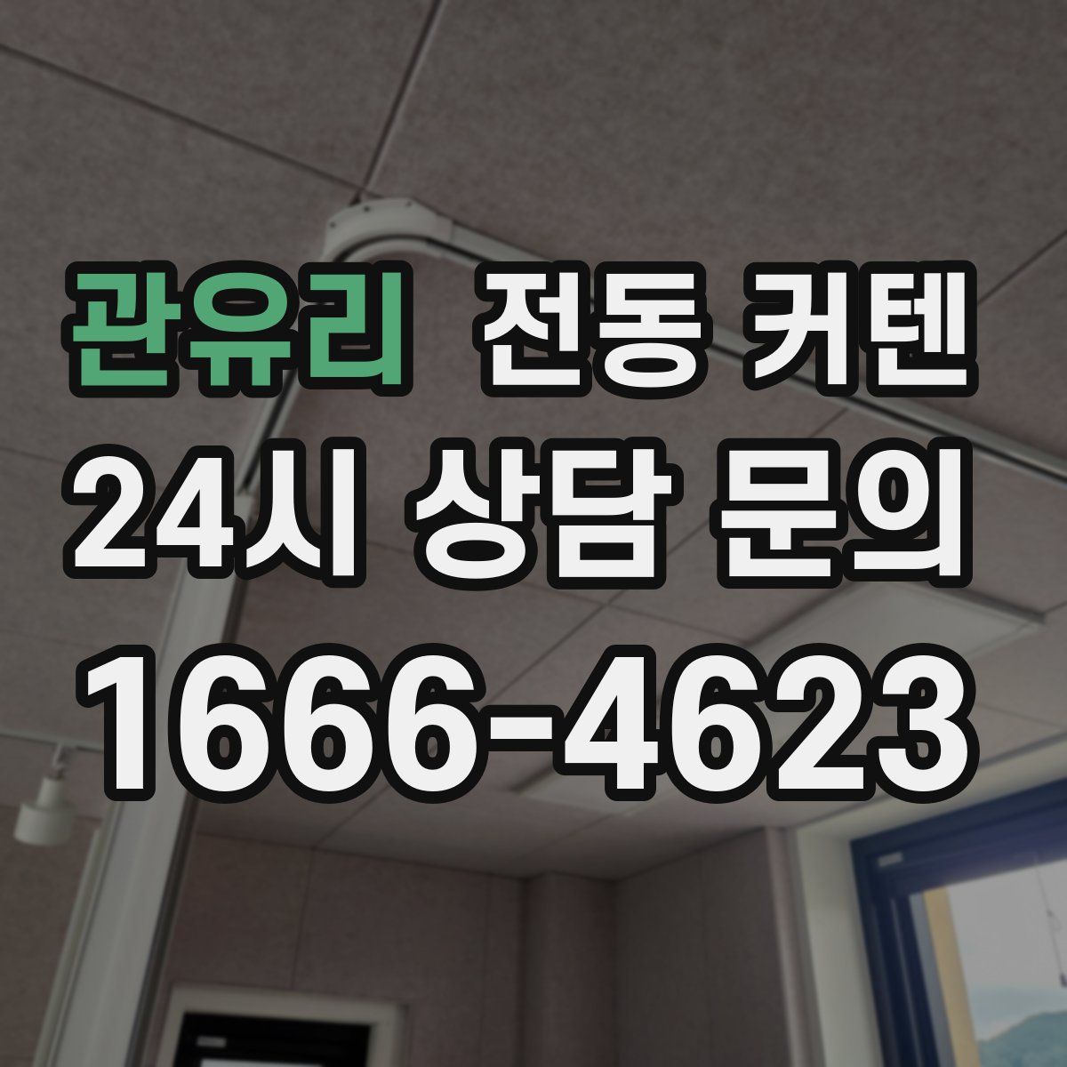 관유리 전동 커텐