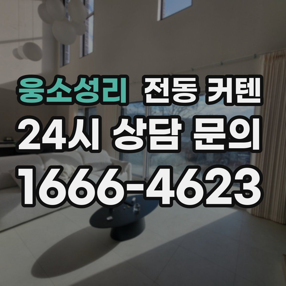 웅소성리 전동 커텐