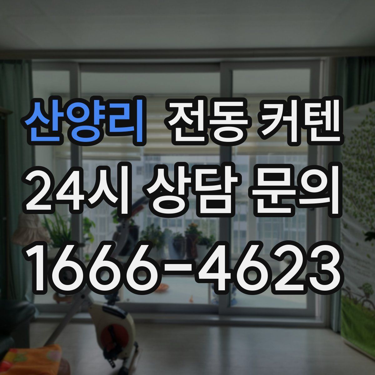 산양리 전동 커텐