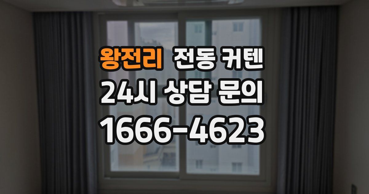 왕전리 전동 커텐