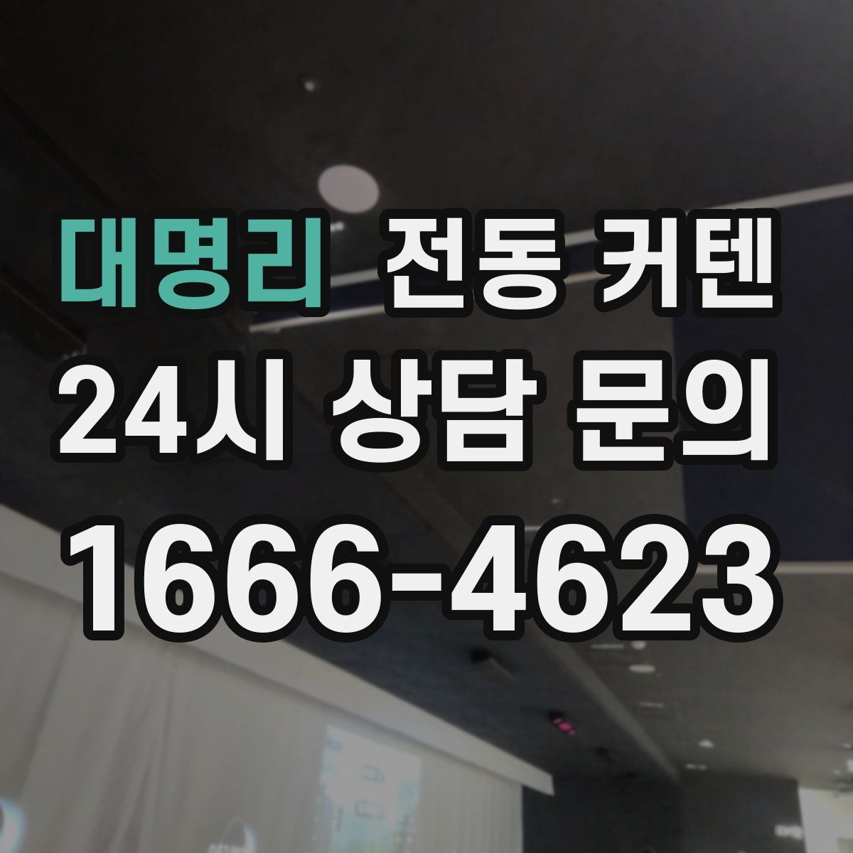대명리 전동 커텐