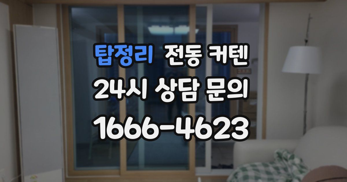 탑정리 전동 커텐