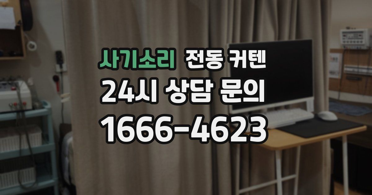 사기소리 전동 커텐