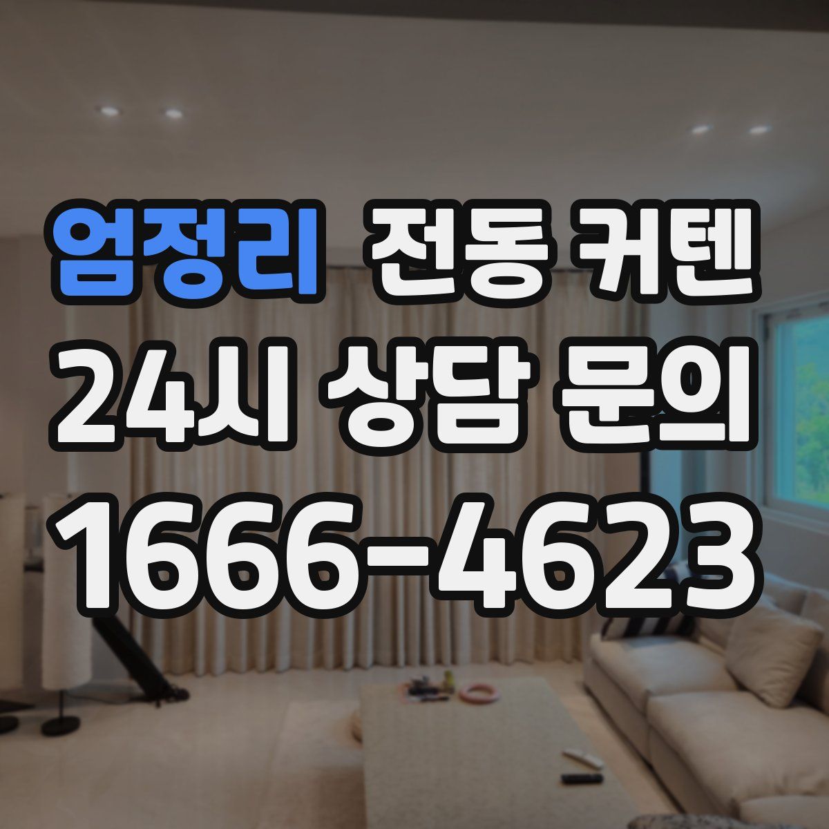 엄정리 전동 커텐