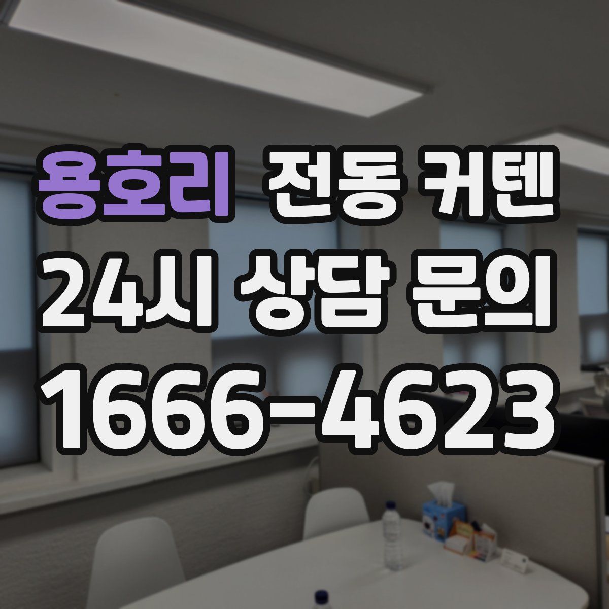 용호리 전동 커텐