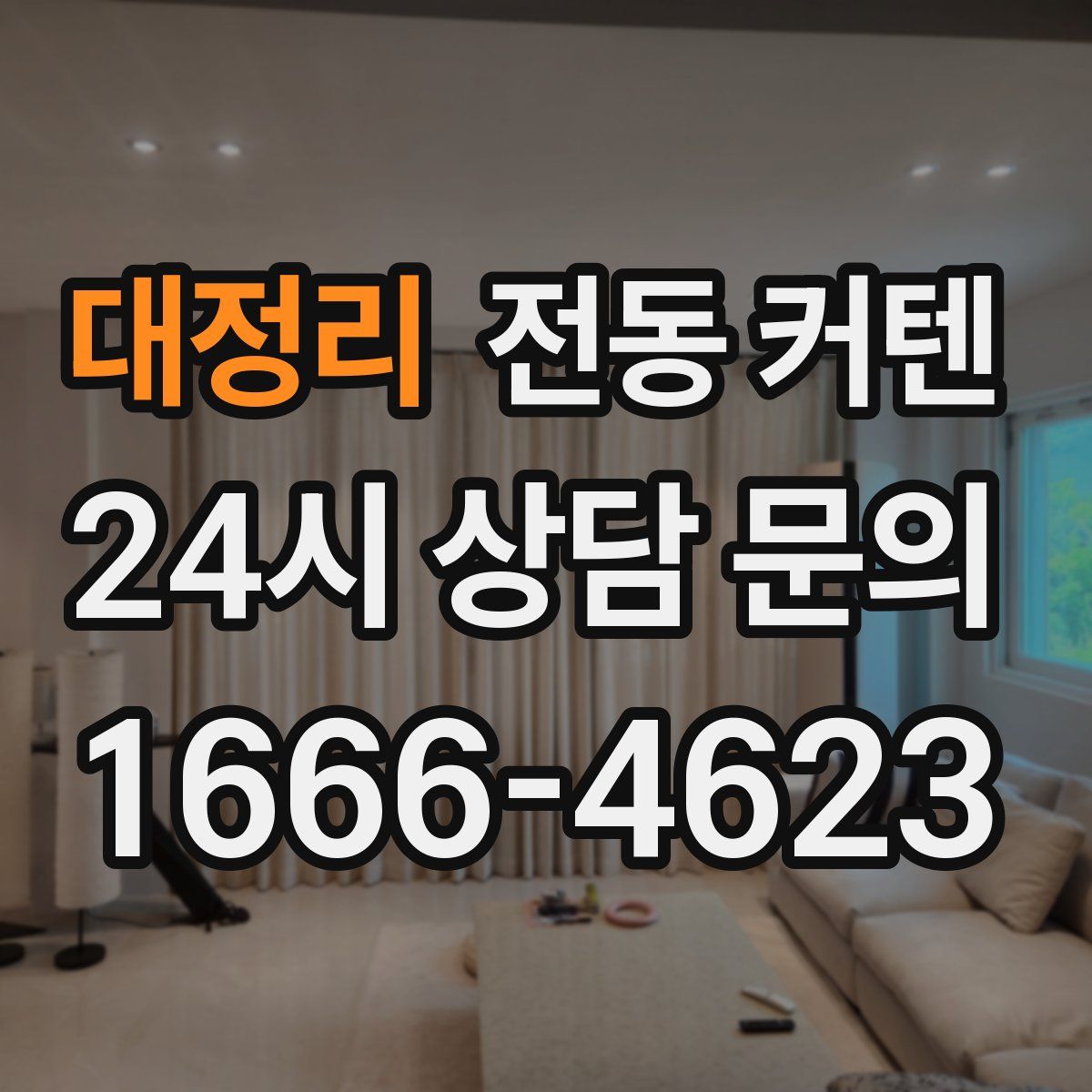 대정리 전동 커텐