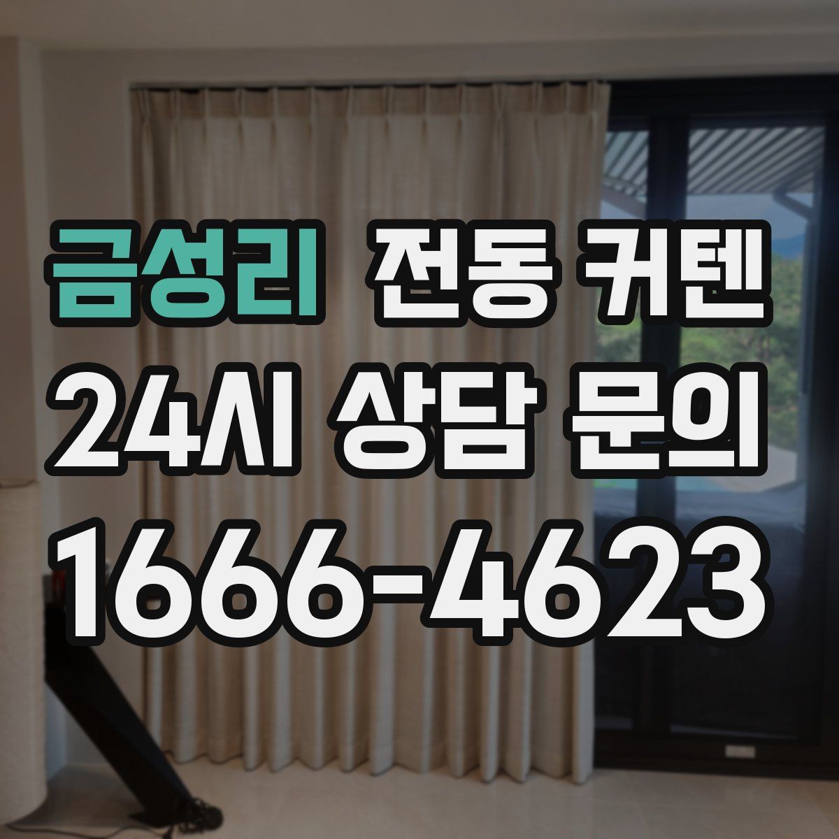 금성리 전동 커텐
