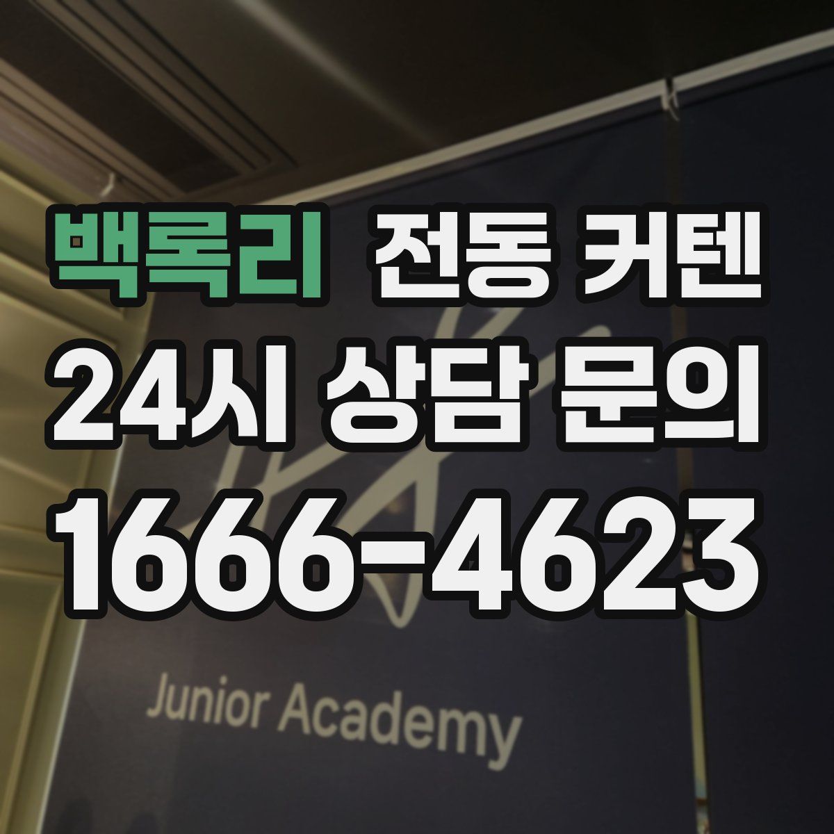 백록리 전동 커텐
