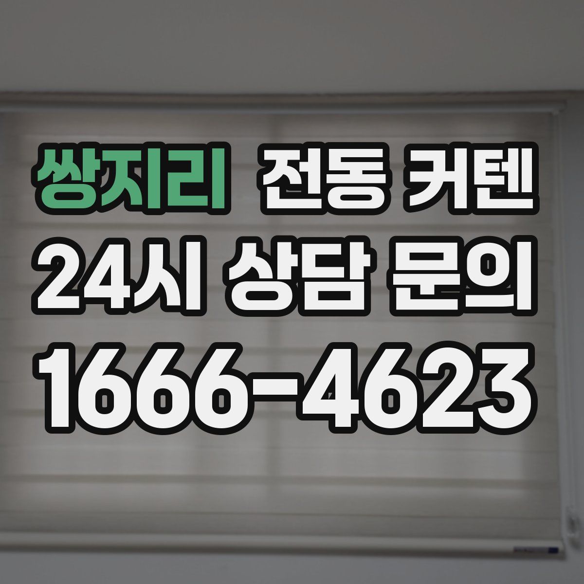 쌍지리 전동 커텐