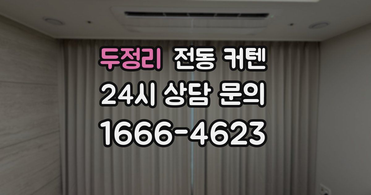 두정리 전동 커텐