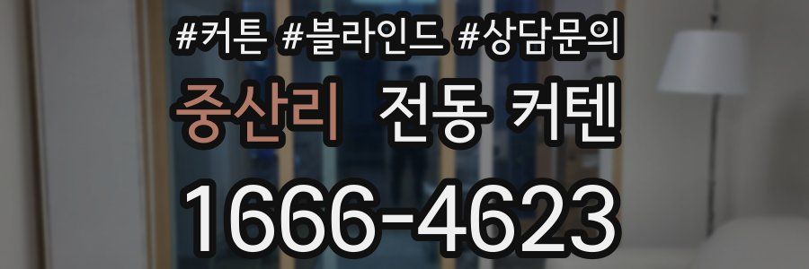 중산리 전동 커텐