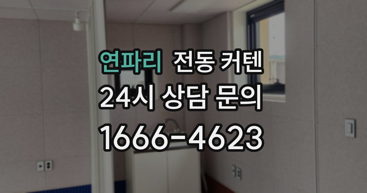 연파리 전동 커텐