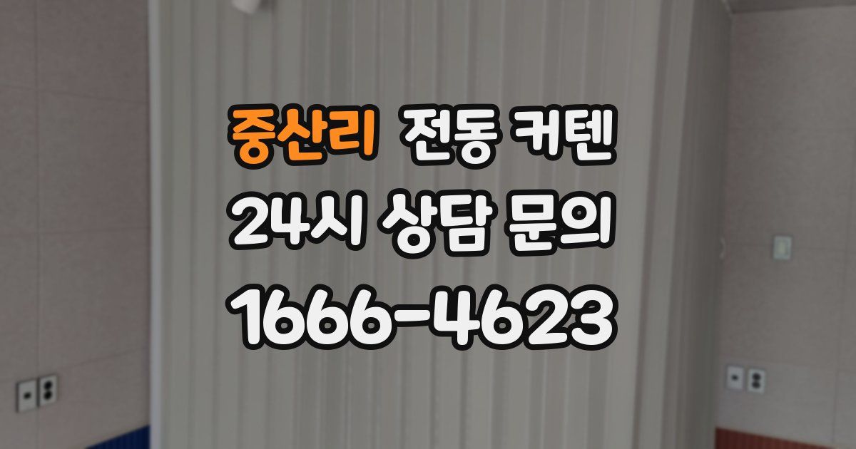 중산리 전동 커텐