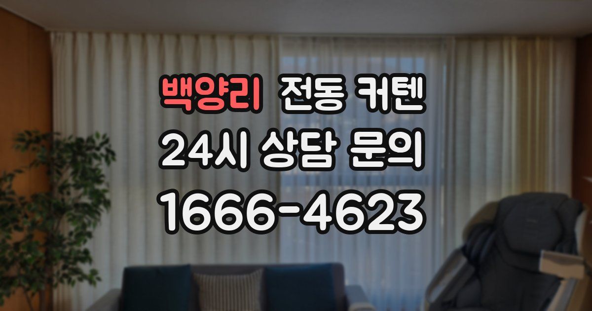 백양리 전동 커텐