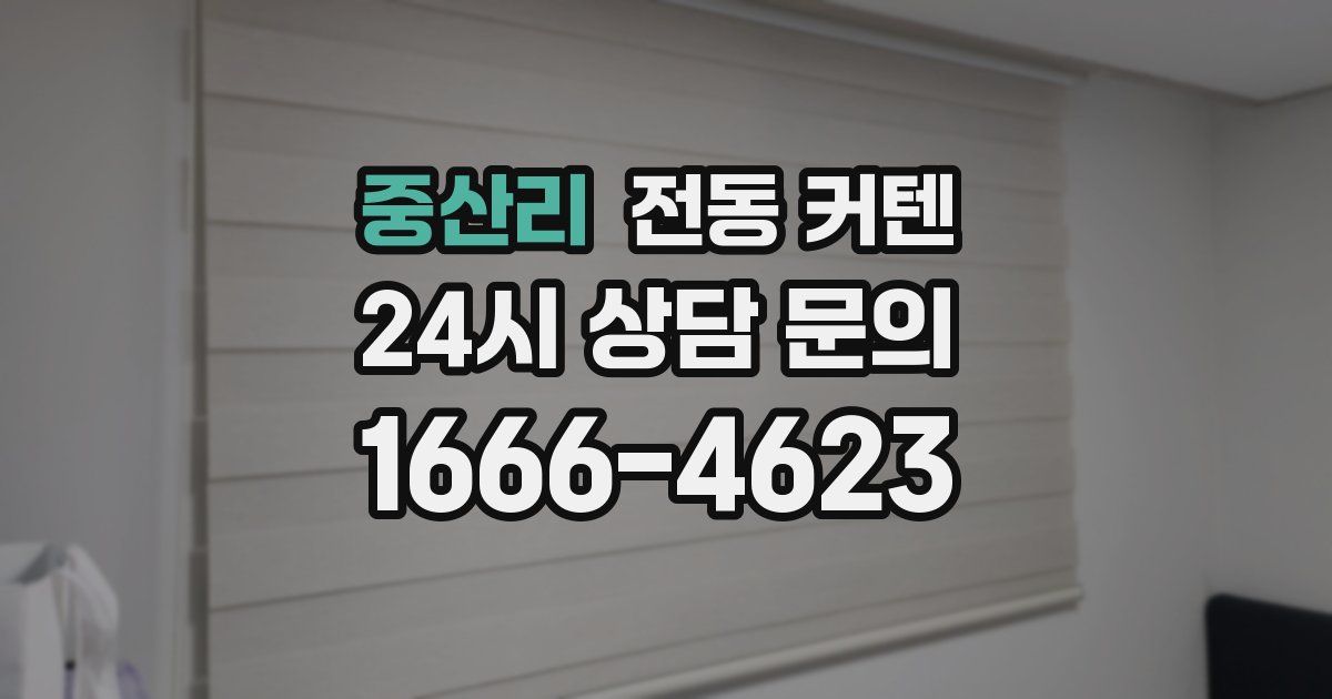 중산리 전동 커텐