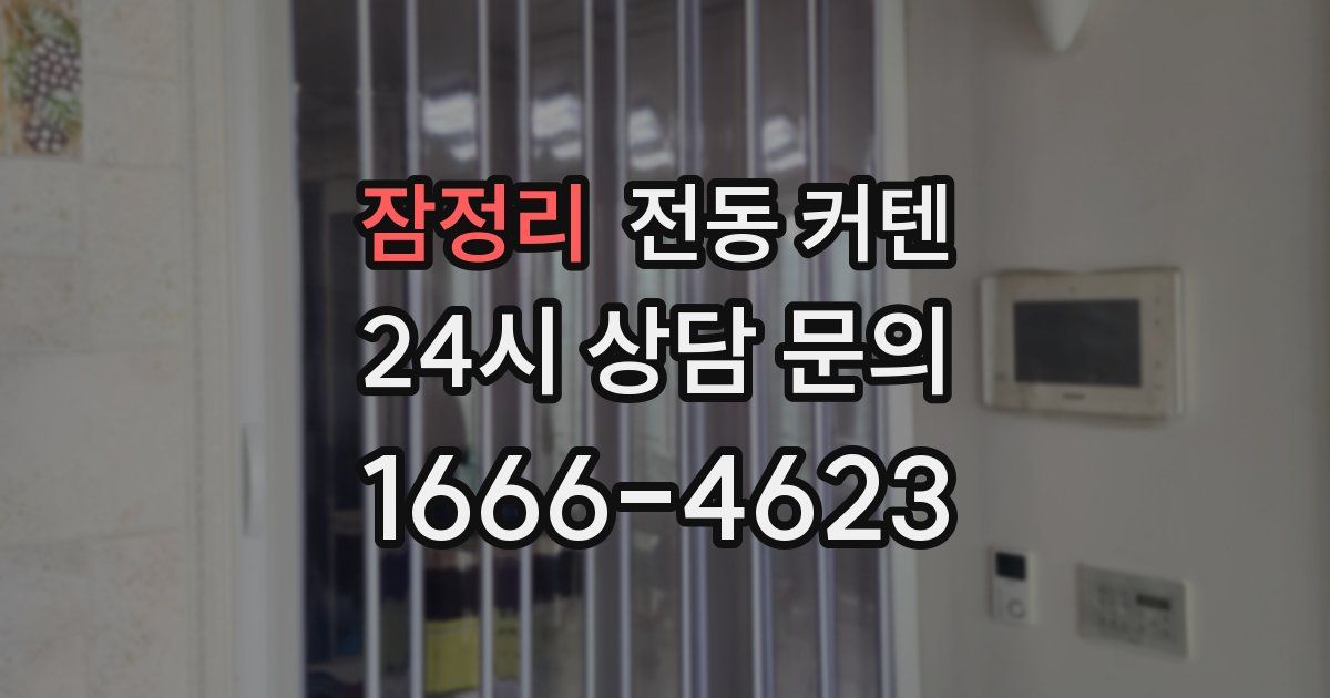 잠정리 전동 커텐