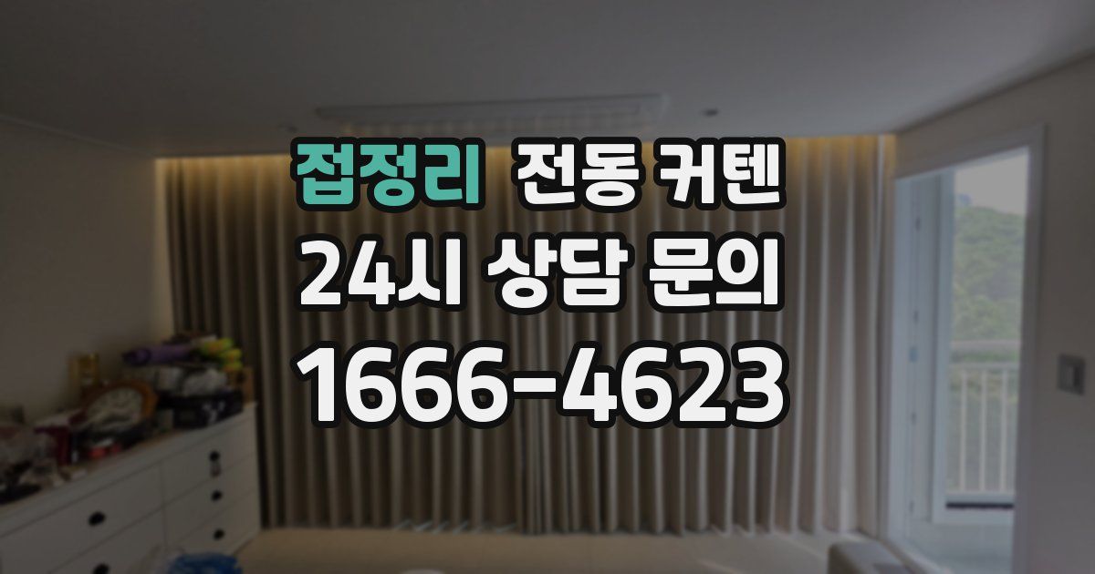 접정리 전동 커텐