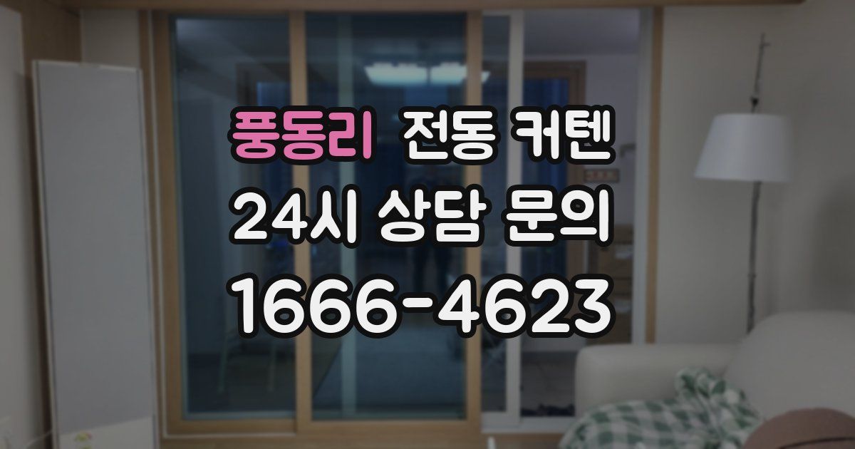 풍동리 전동 커텐