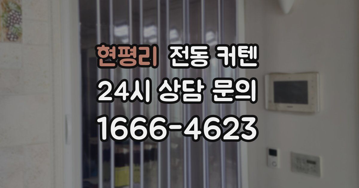 현평리 전동 커텐