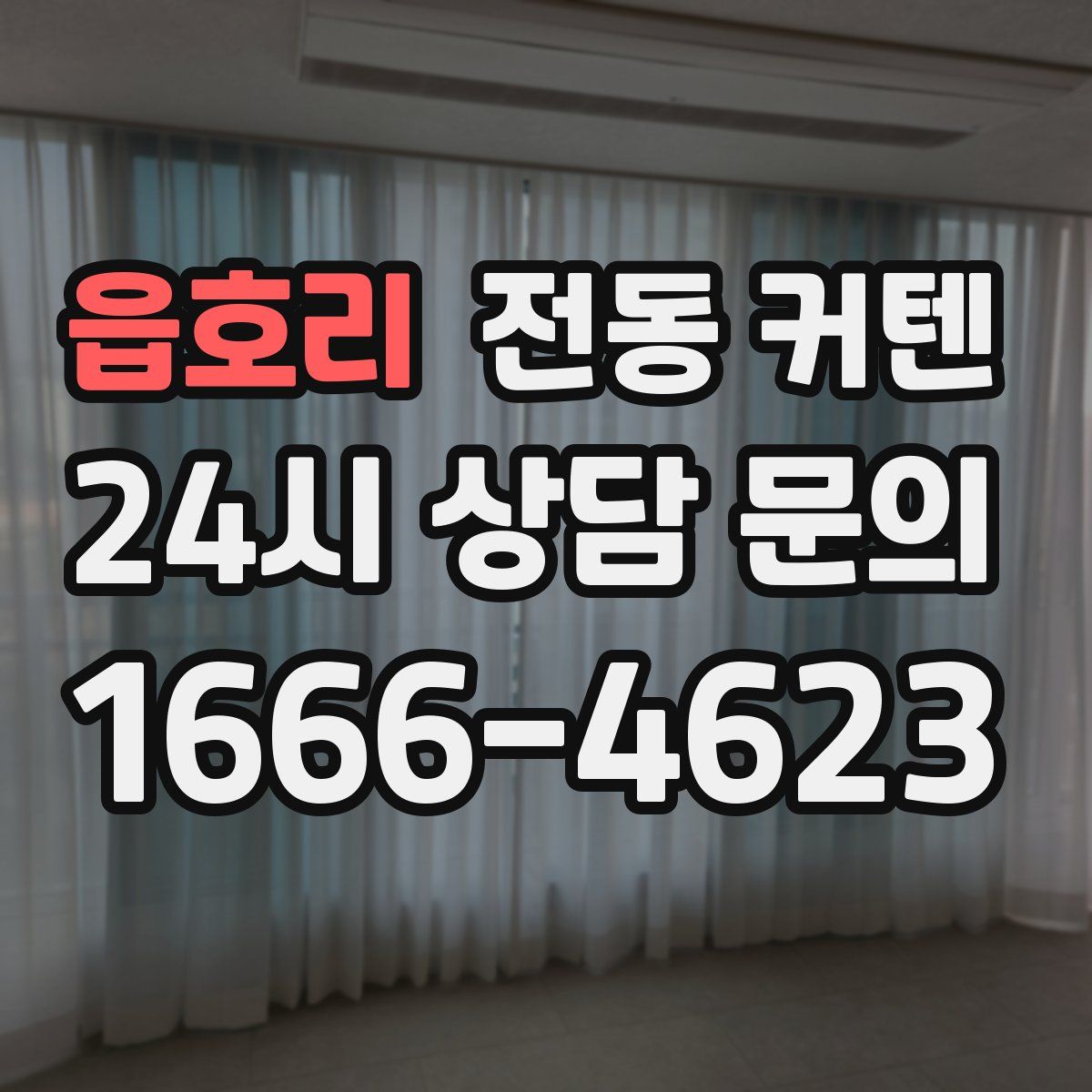 읍호리 전동 커텐