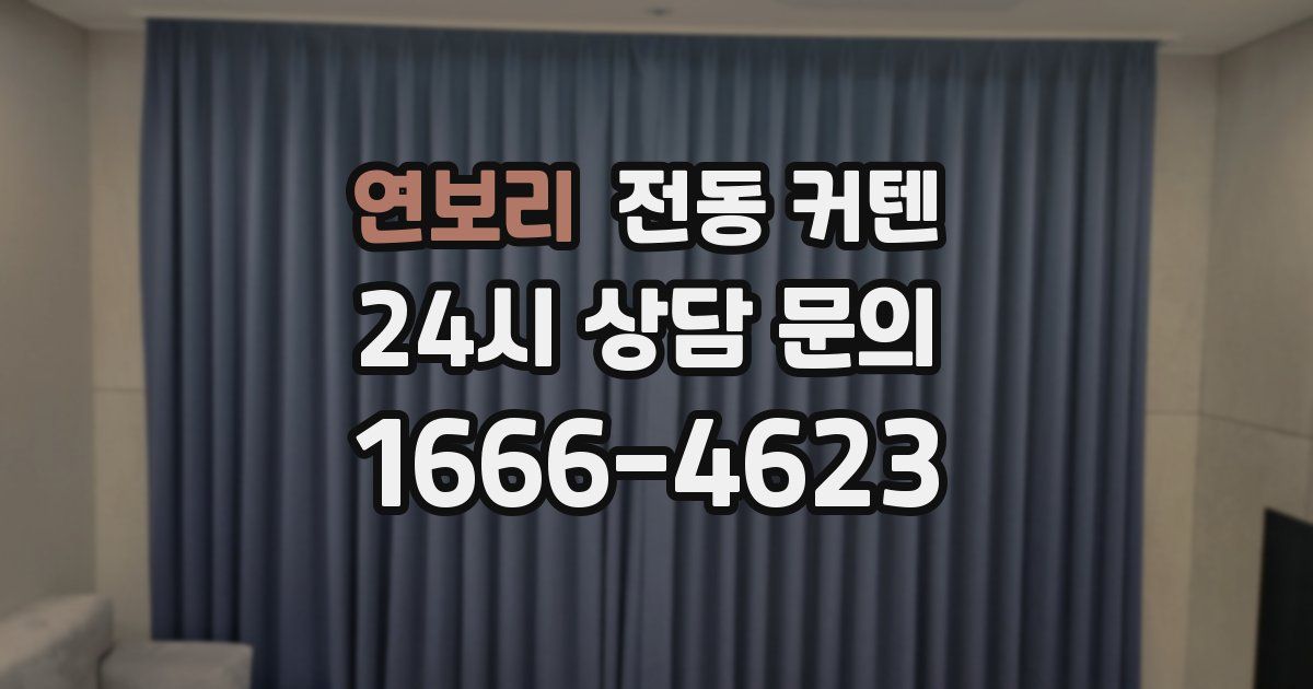 연보리 전동 커텐