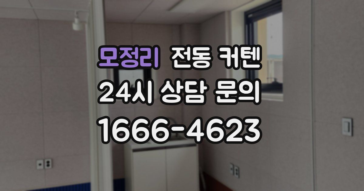 모정리 전동 커텐