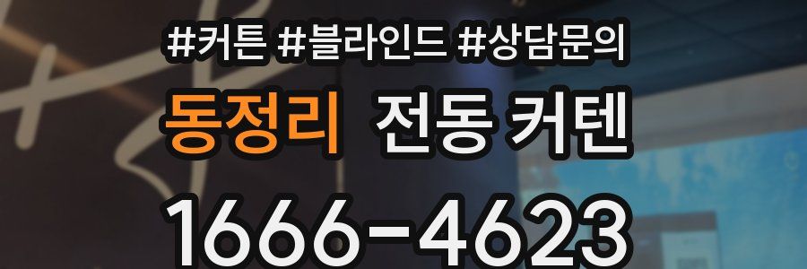 동정리 전동 커텐