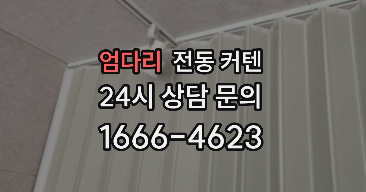 엄다리 전동 커텐