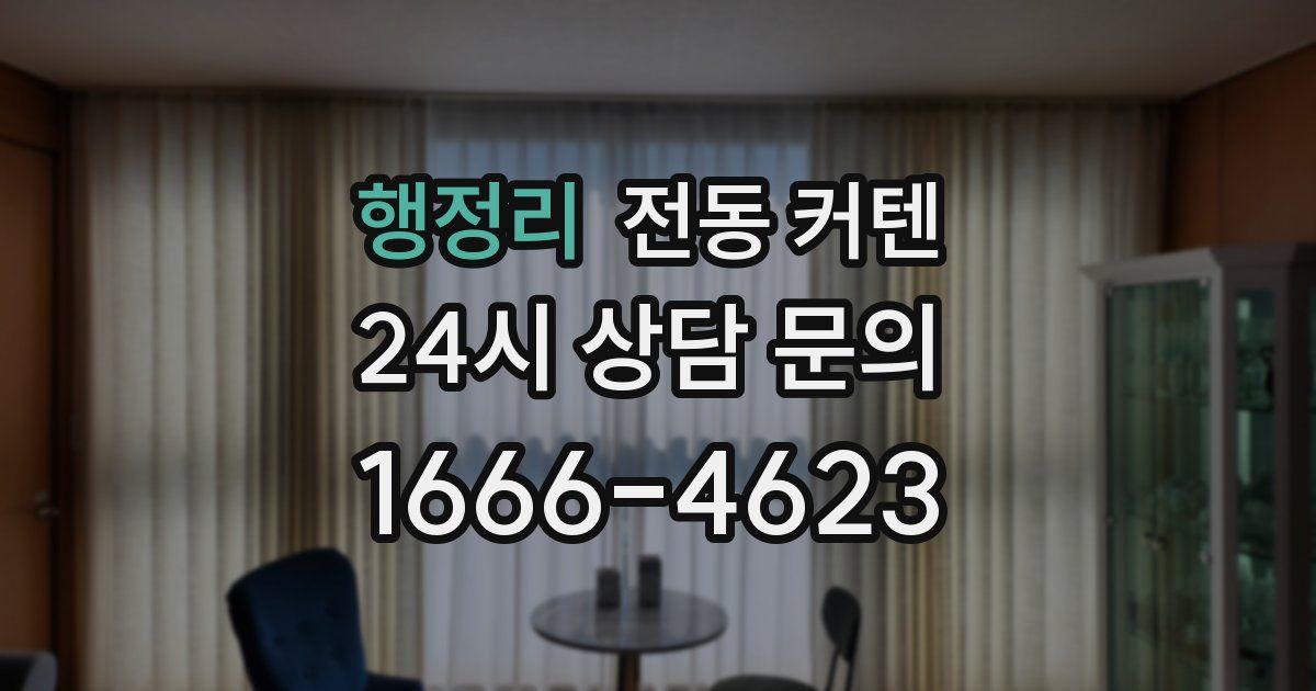 행정리 전동 커텐