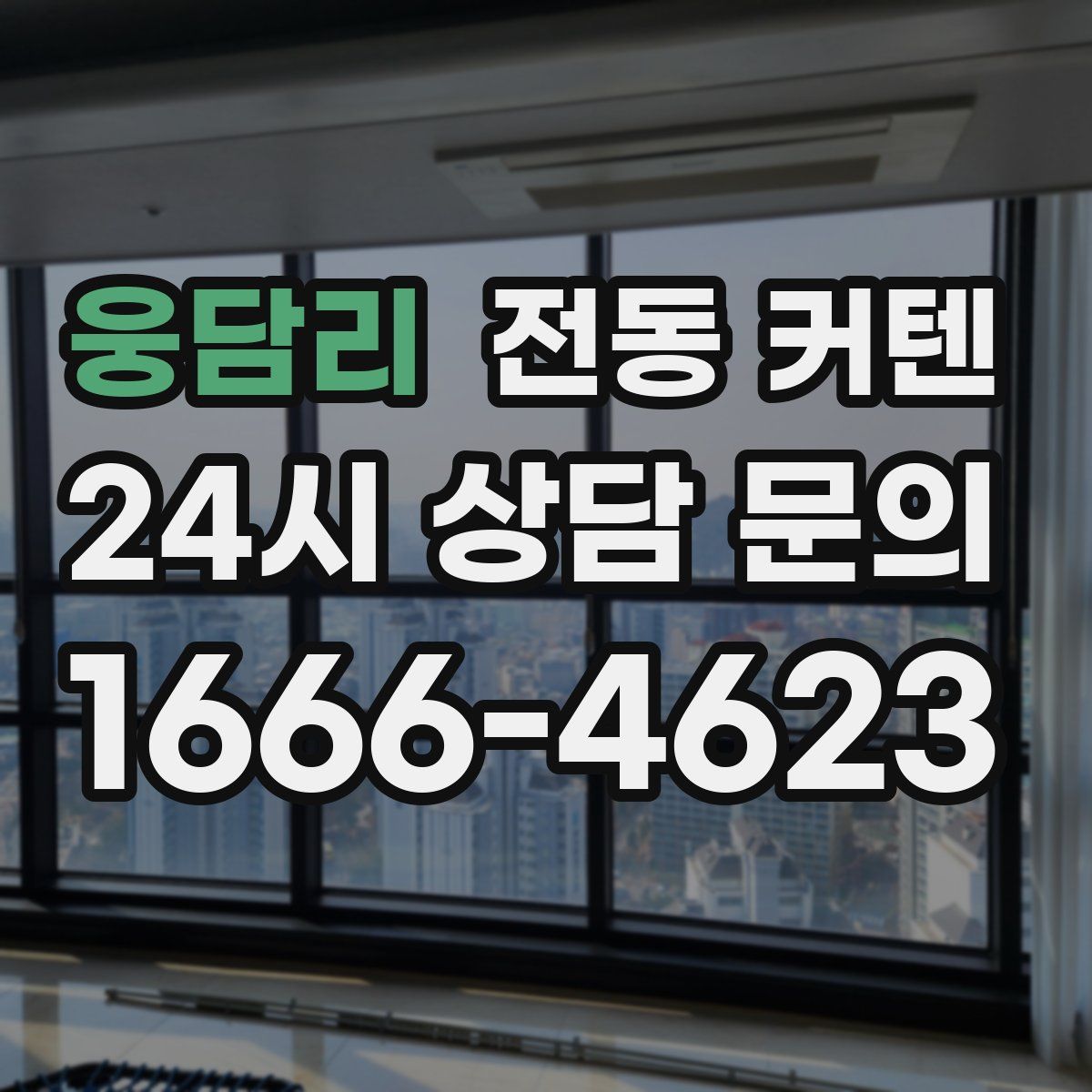 웅담리 전동 커텐