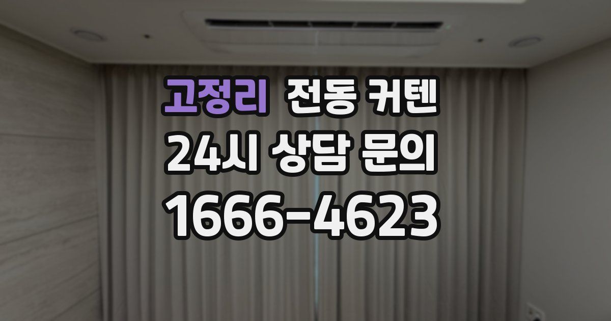 고정리 전동 커텐