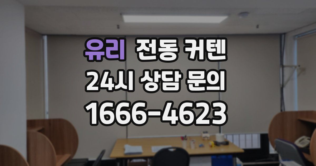 유리 전동 커텐