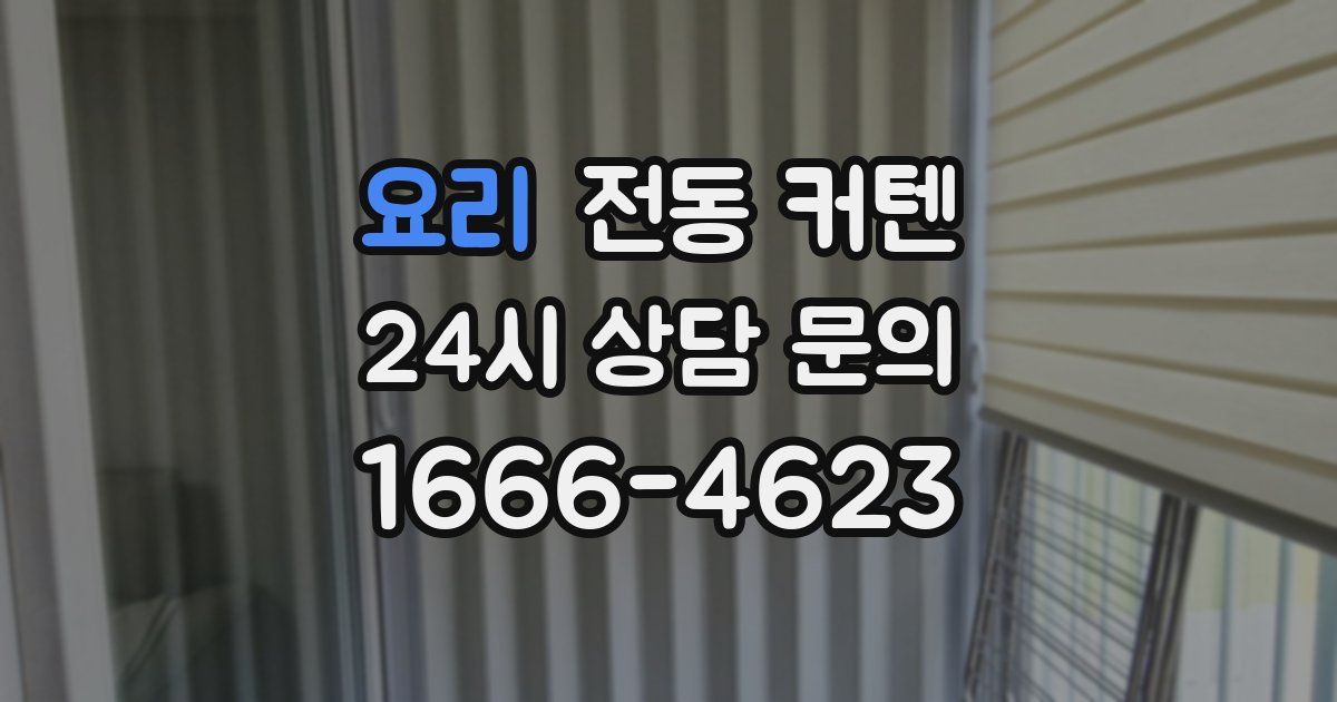 요리 전동 커텐