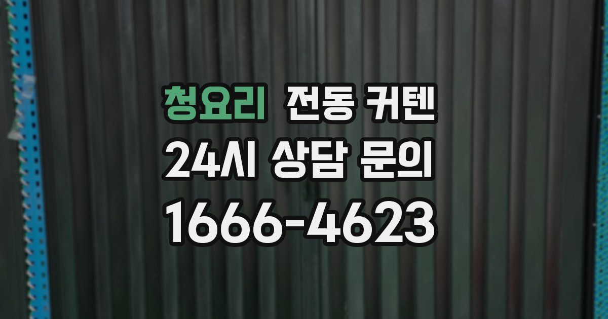 청요리 전동 커텐
