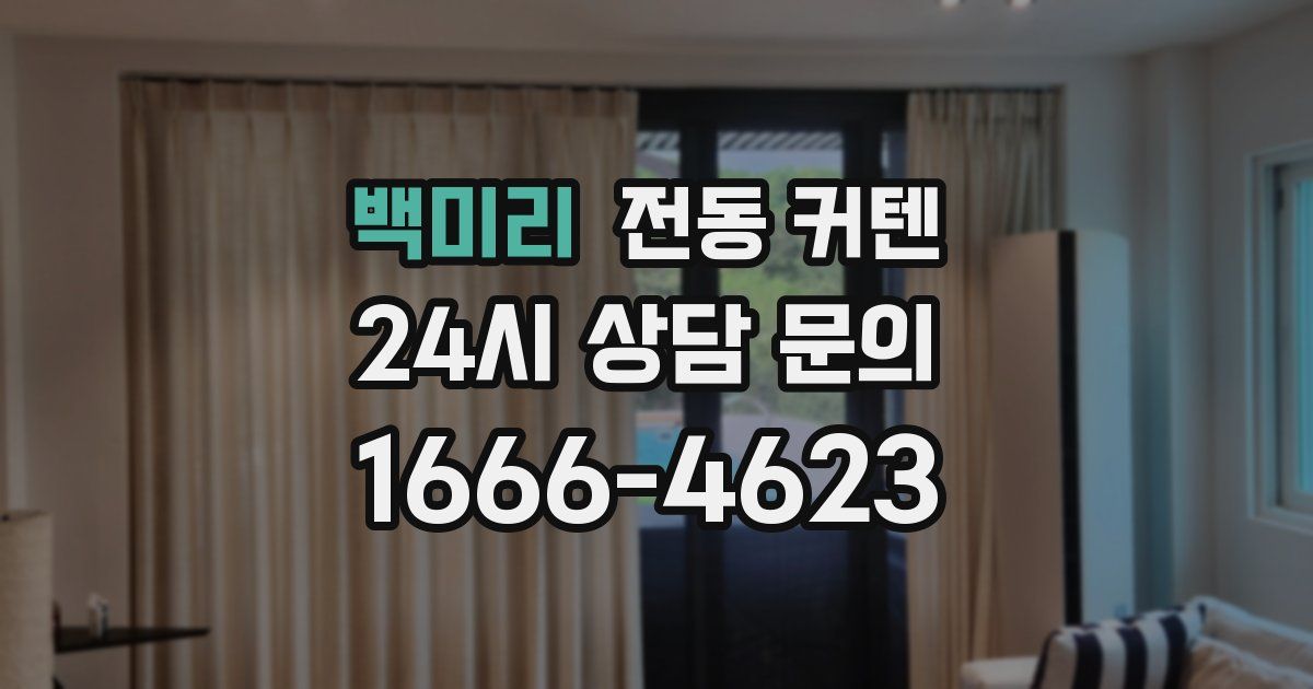 백미리 전동 커텐