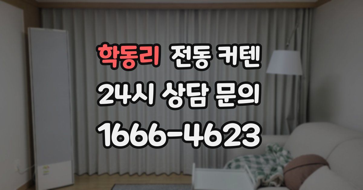 학동리 전동 커텐
