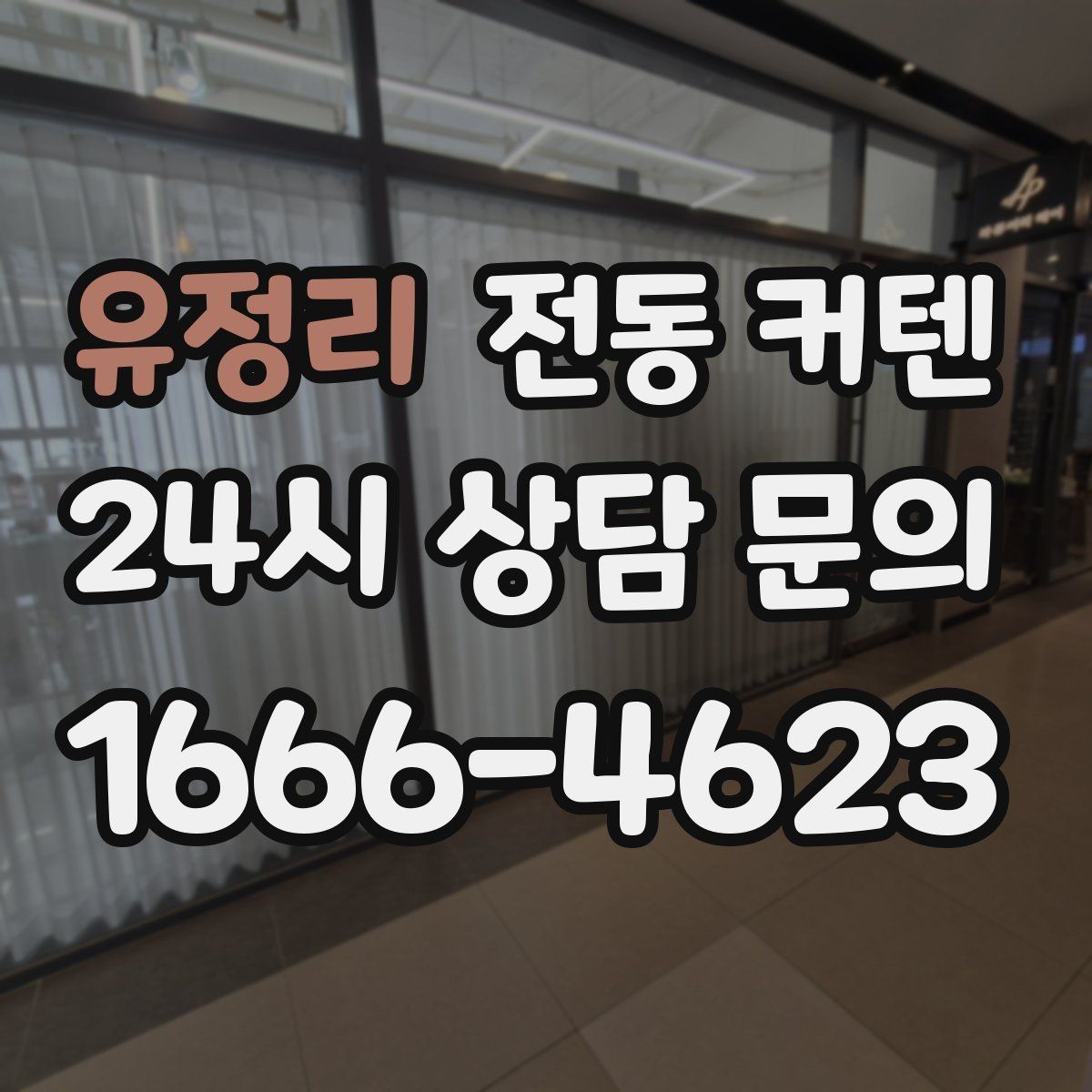 유정리 전동 커텐