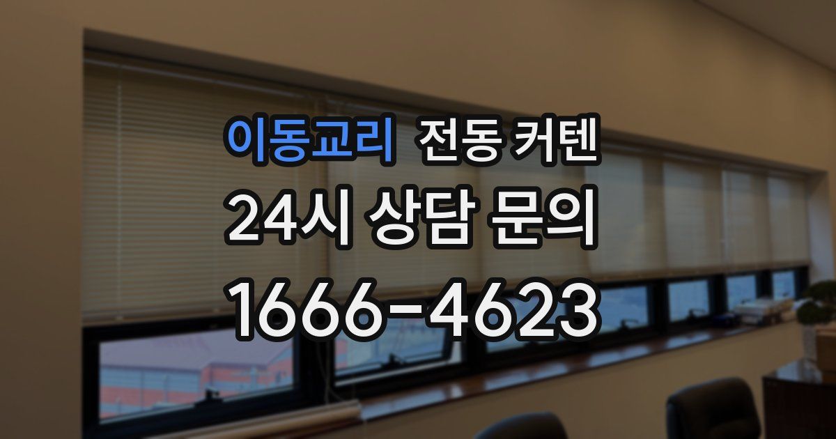이동교리 전동 커텐