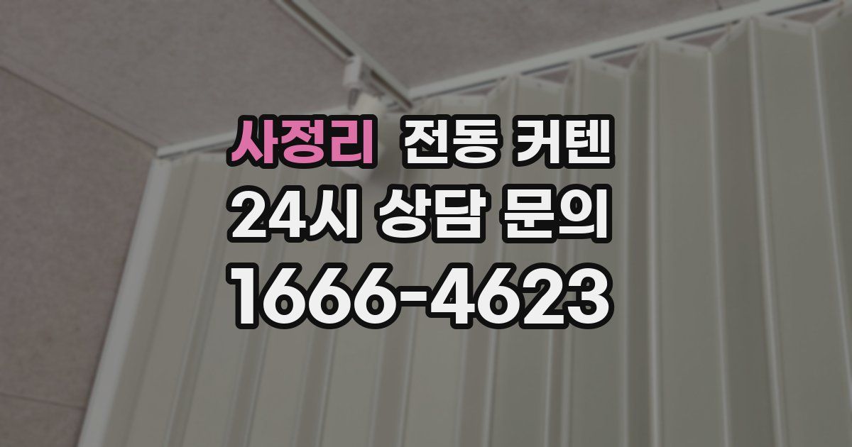 사정리 전동 커텐