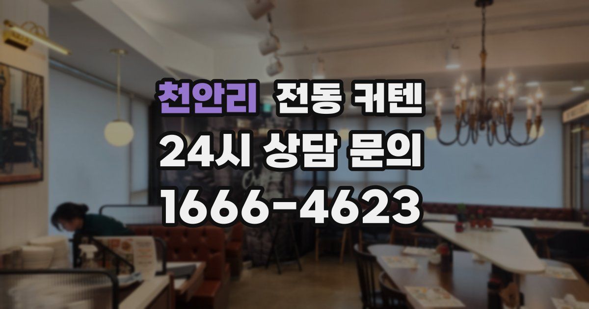 천안리 전동 커텐
