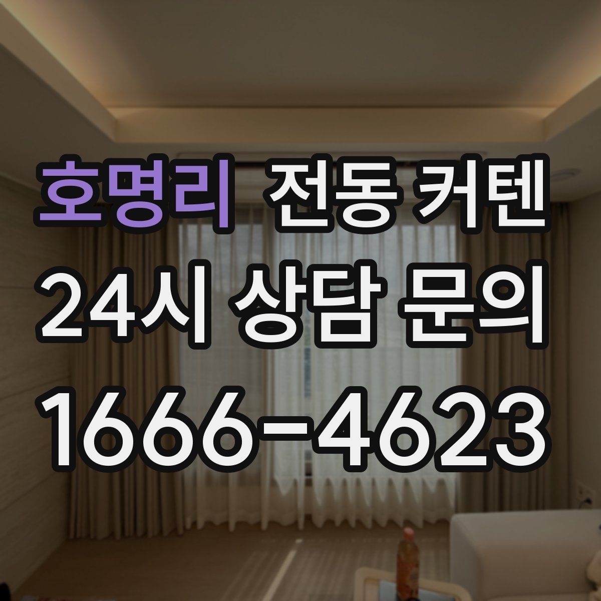 호명리 전동 커텐