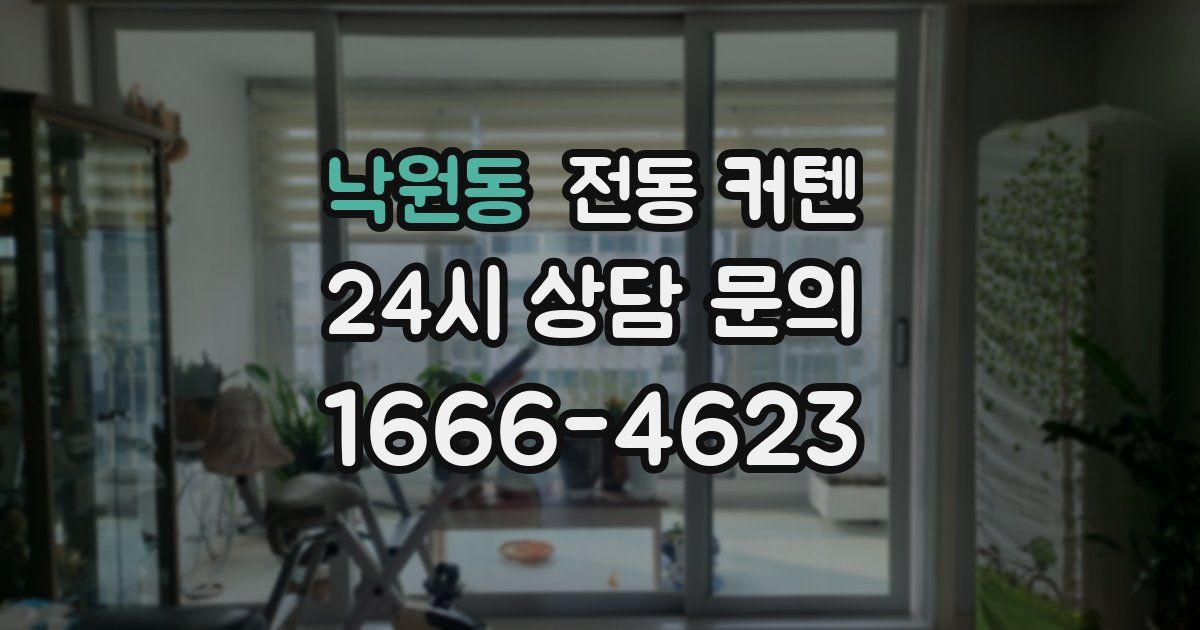 낙원동 전동 커텐