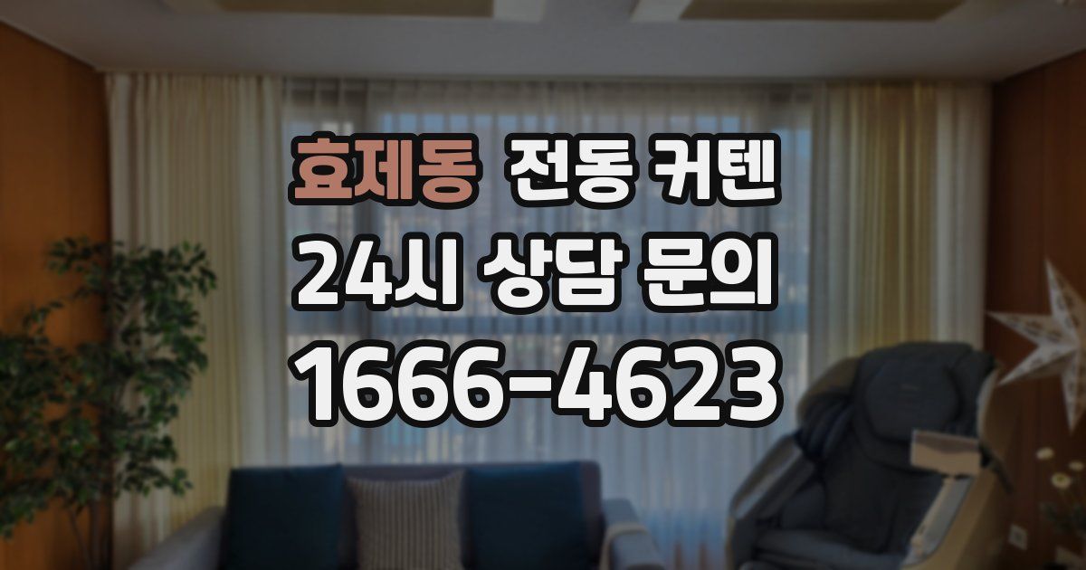 효제동 전동 커텐