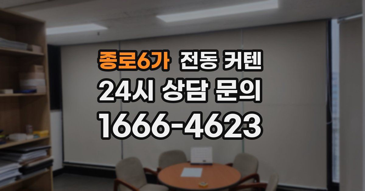 종로6가 전동 커텐