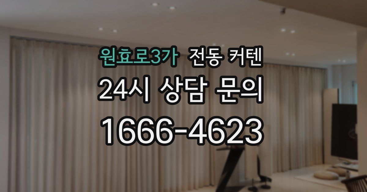 원효로3가 전동 커텐