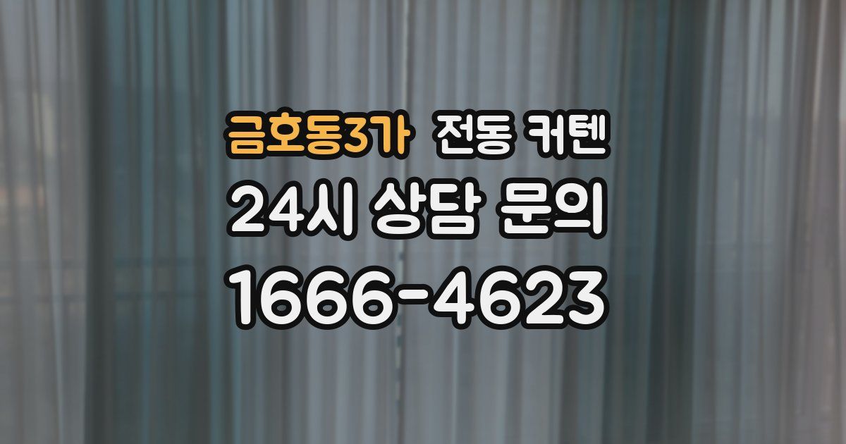 금호동3가 전동 커텐