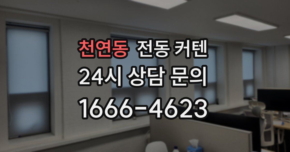 천연동 전동 커텐