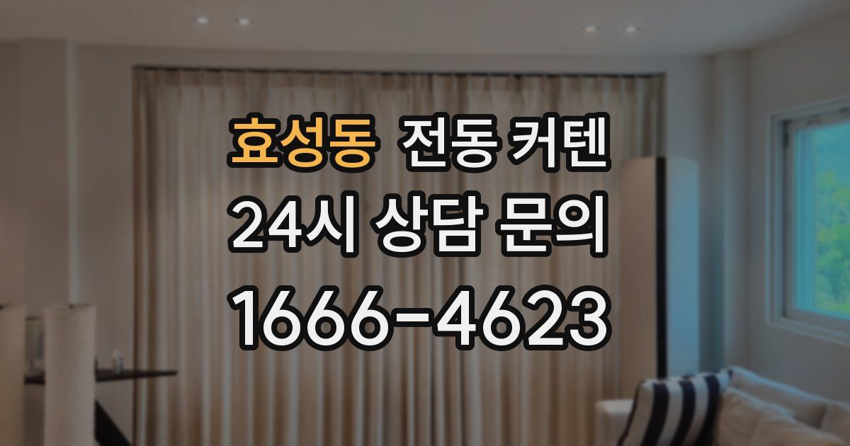 효성동 전동 커텐